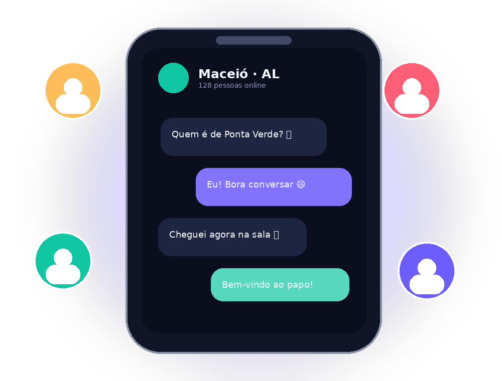 Ilustração de pessoas conversando